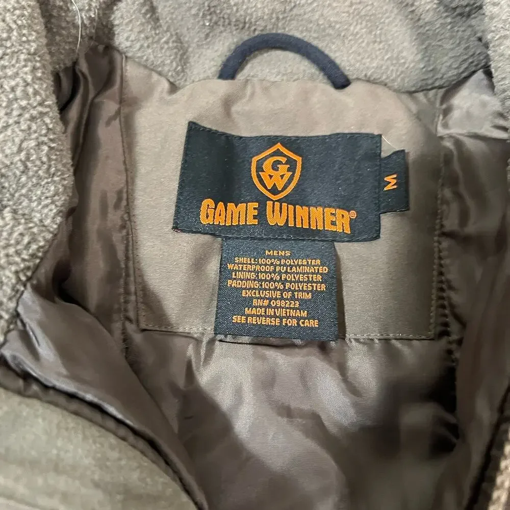 Game Winner Mens Size M Windbreaker Jacket Coat‎ Outdoors Waterproof Fleece